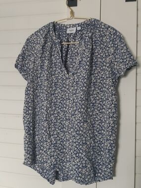 Saint Tropez Blue and White Floral Blouse